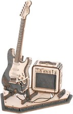 ROKR 3D Wooden Guitar Puzzle   DIY Musical Instrument Model Kit for Adults