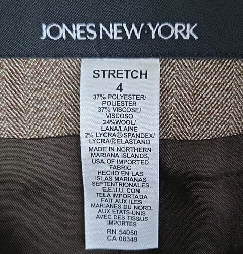 Jones New York NWT Womens Brown 2 Button Stretch Jacket Blazer, Size 4 - Picture 14 of 17