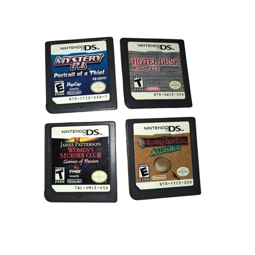 Nintendo DS Game Lot Mystery PI Hotel Dusk Room 215 James Patterson Mystery Case