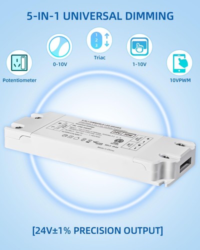 LED Dimmable Driver 24V Transformer for LED Lights Triac ELV/MLV 30W 120 to 2... - Picture 4 of 6