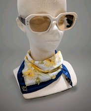 Vintage Christian Dior Fabric Art Handkerchief Scarf Bandana 18"