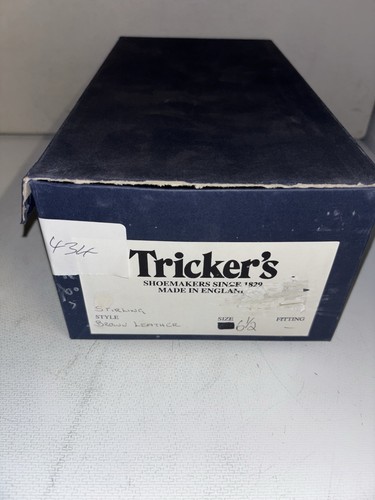 Trickers Stirling Brown Leather Loafer Slippers Size 6.5 New 434 - Picture 10 of 10