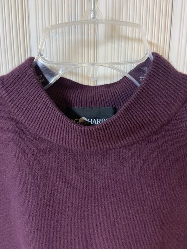 Sag Harbor Women’s Sweater, SSleeve, Size L,Purple, Acrylic - Picture 3 of 6