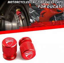 SET 2 TAPPI COPRI VALVOLA COPRIVALVOLA DUCATI  In ERGAL Rosso ✅