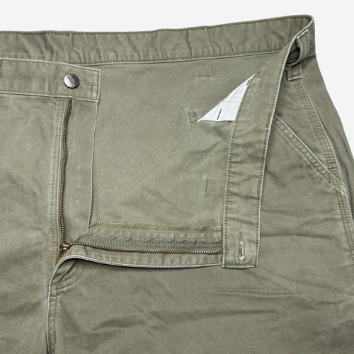 Carhartt Shorts Men 46 Carpenter Khaki 100245-301 Canvas Relaxed Fit Workwear - Picture 3 of 8