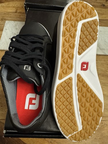 FootJoy Links Spikeless Ladies Golf Shoes, Black, NEW In Box UK 4 - Picture 1 of 6