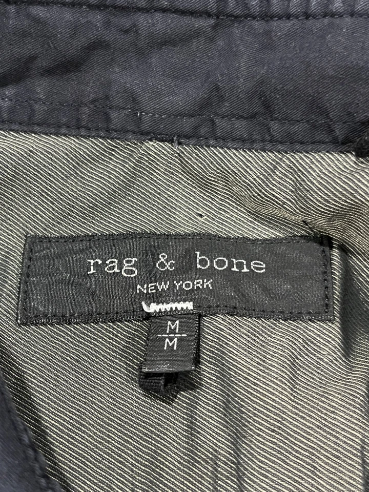 Rag Bone Shirt Mens Medium Blue Button Up Casual Short Sleeve - Image 3 of 4