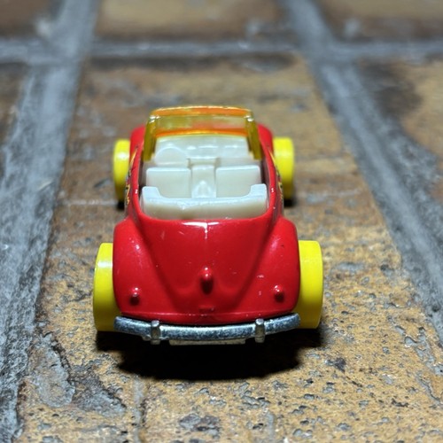 VTG ✅ Hot Wheels Volkswagen Beetle Convertible 1988 VW ✅ Diecast Car Mattel Red - Picture 3 of 8