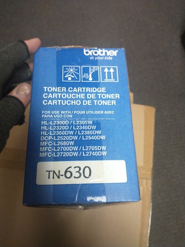 GENUINE Brother Black TN-630 Toner Cartridge TN630 New Sealed - Afbeelding 3 van 4