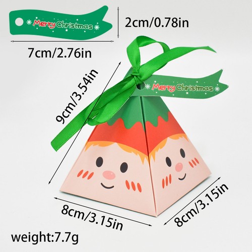 Christmas Candy 12/24 Packs With Ribbon Christmas Paper Candy Wap For Giving - Picture 13 of 19