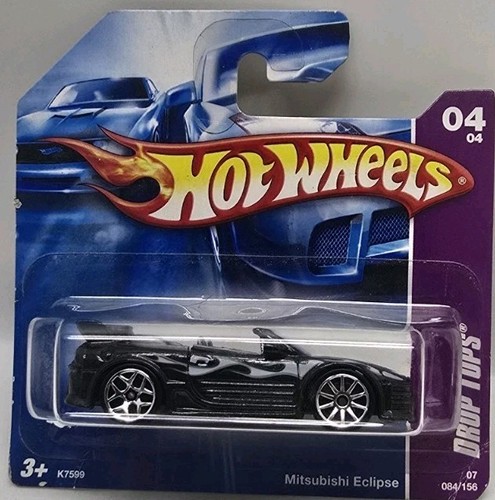 Hot Wheels 2007 Drop Tops Mitsubishi Eclipse in Metalflake Black 084/156 NIP MOC - Bild 1 von 4