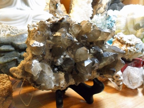 Rauchquarz Kristall Cluster - Bild 3 von 9