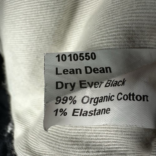 Nudie Jeans Lean Dean Men's Jeans Size 28 Slim Tapered Black Stretch Organic - Foto 11 di 16