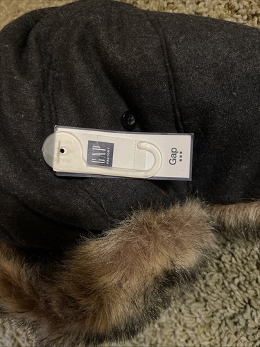 Gap Trapper Hat Cap size S/M  adult Winter Wool Faux Fur Outdoor Ski Lined new - Picture 6 of 11