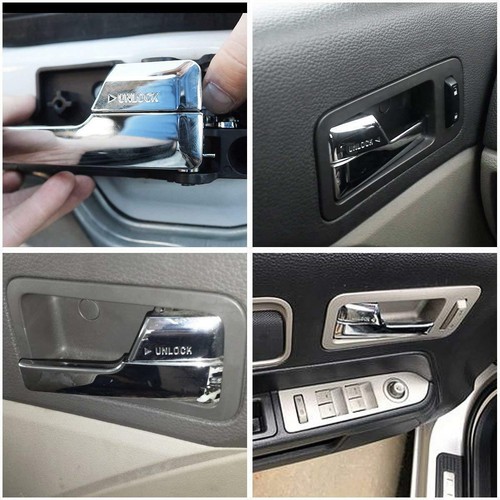 Manija de puerta interior delantera cromada lado del conductor para 06-12 Ford Fusion H11 TX - Imagen 2 de 10