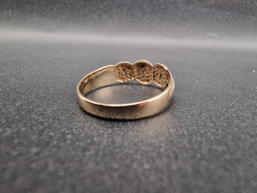 Zigeunerring 9 kt Gold Diamant Stern besetzt 3 Diamanten - Größe P - Bild 13 von 24