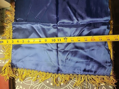 Vintage Satin Souvenir Fringed Mother Pillowcase Slip Cover - Picture 6 of 6