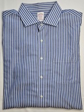 Mens Brooks Brothers Madison Long Sleeve Striped Non Iron Button Up Shirt 18-34