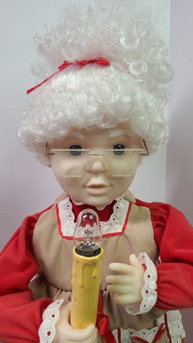 Vintage 1992 ~ Santa's Best ~ ANIMATED SANTA & MRS. CLAUS FIGURES 25" Works - Bild 15 von 21