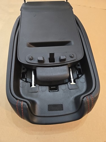 2013-2016 Dodge Dart Center Consule Lid Armrest Black Leather Red Stitching OEM - Foto 15 di 19
