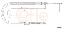 COFLE Bremsseil Seilzug Feststellbremse 92.10.6046 für PEUGEOT 308 SW 1 16V HDi
