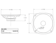 One 4 Inch Round Jamma Speaker  5W RMS 8 ohm for arcade and video games machine