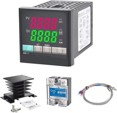 PID Temperature Controller Kit, AC 100 240V, with SSR 40DA Solid State Relay