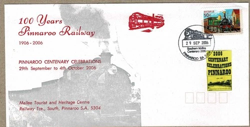 Australia 2006 BERGEN Pinnaroo Railway Centenary Cinderella tied  Cover
