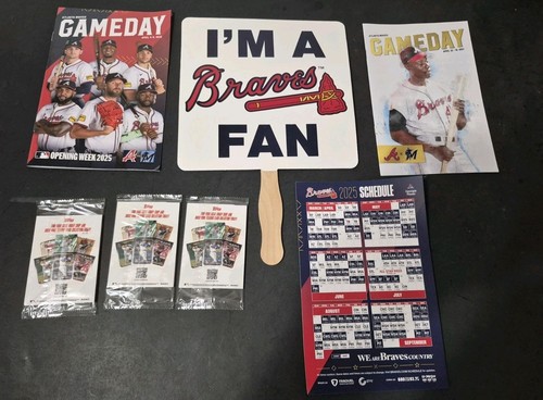 Atlanta Braves 2025 Opening Week Gameday, Magnet Schedule,Topps SGA Cards + More