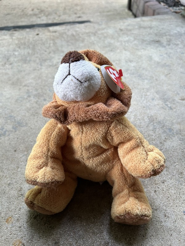 Catnap TY Pluffies Lion Plush 2002 MWMT Retired Stuffed Animal Collectible