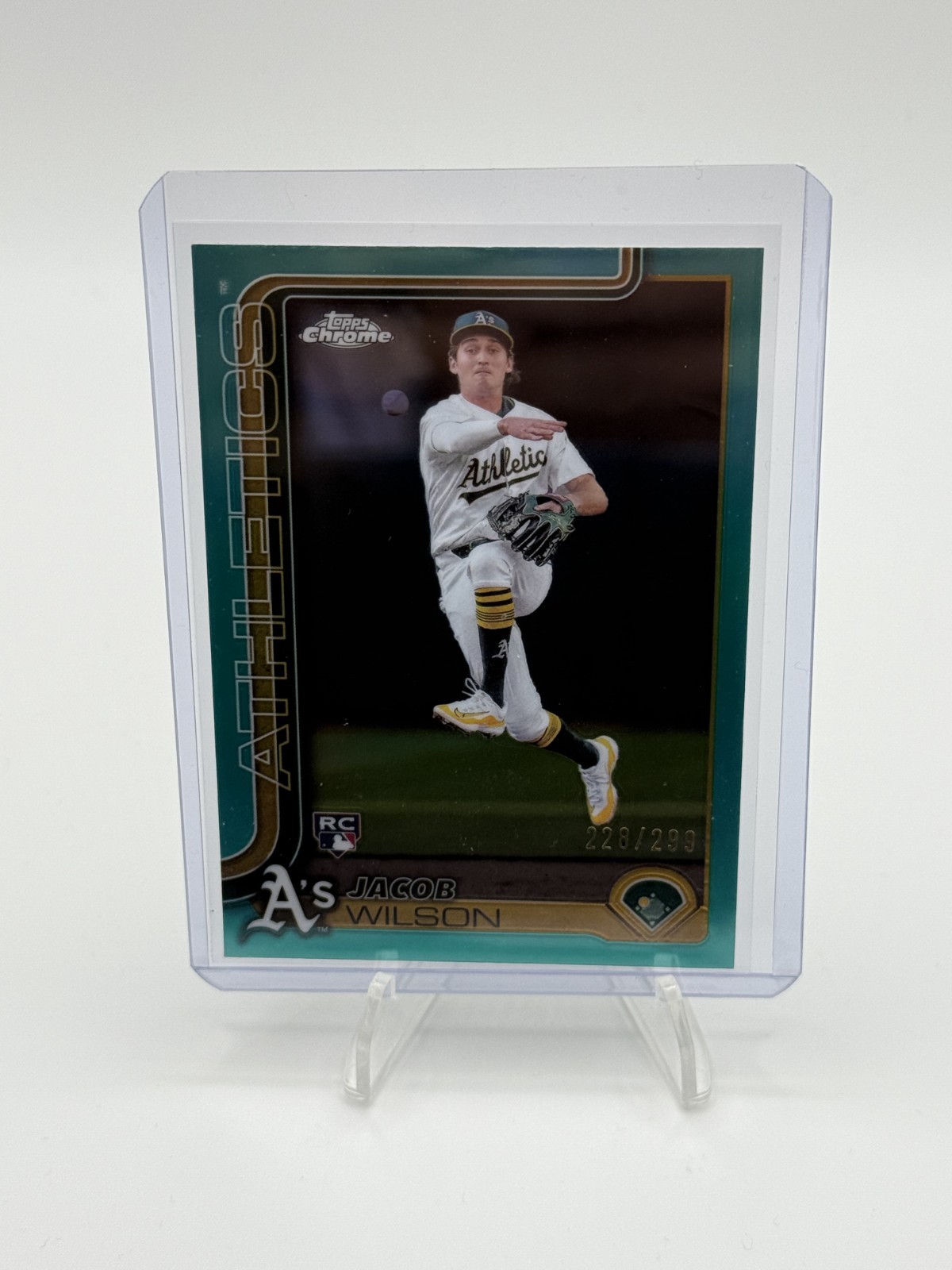 2025 Topps Chrome - Jacob Wilson #96 Teal Refractor /299 (RC)