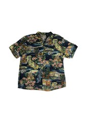Vintage Paradise Found California Landmarks Hawaiian Button Down Shirt Large