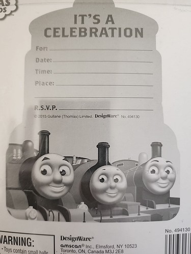 Thomas the Train and Friends 8ct Birthday Celebration Invitations and Envelopes - Picture 4 of 4
