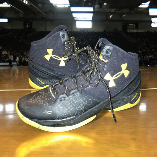Under Armour Steph Curry 2 Herren Größe 12 1259007 006 Schwarz Ritter Gelb Schuhe - Bild 1 von 6