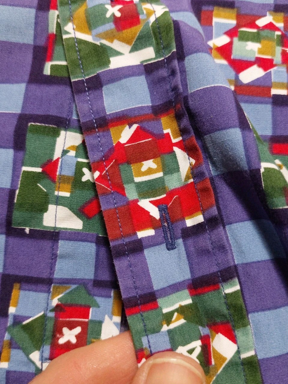 Rara camicia grande originale Yves Saint Laurent retrò vintage geometrica cotone fine