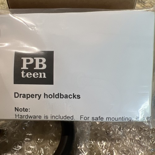 Neu Pottery Barn Teen Classic Vorhang Halterlose 2er Pack Dunkel Eisen Neu Offene Box - Bild 4 von 8