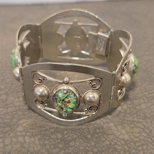 William Spratling Dragons Atem Achat Sterling 4 Panal Armband TAXCO - Bild 2 von 15