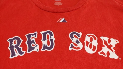 Boston Red Sox T-Shirt Red Kevin Youkilis #20 Majestic Tshirt Adult Size Large - Picture 3 of 5
