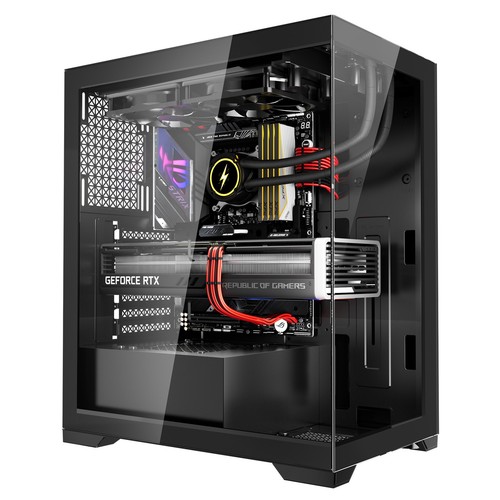 VEVOR Case per PC Compatto 2 Ventole Case per Computer da Gioco Scheda Madre ATX - Foto 9 di 12