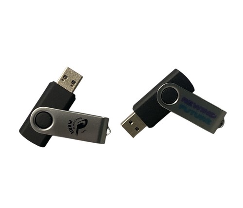 100x personal printed 2 sides Twist USB Memory Stick flash drive 500mb to 64G - Afbeelding 2 van 13