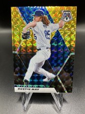 2021 PANINI MOSAIC BASEBALL DUSTIN MAY #35 CHOICE BLACK GOLD PRIZM #’D /8