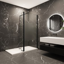 Schwarz Walk in 70-140cm Duschwand mit 30/40cm Flipper Panel mit Stabilisator