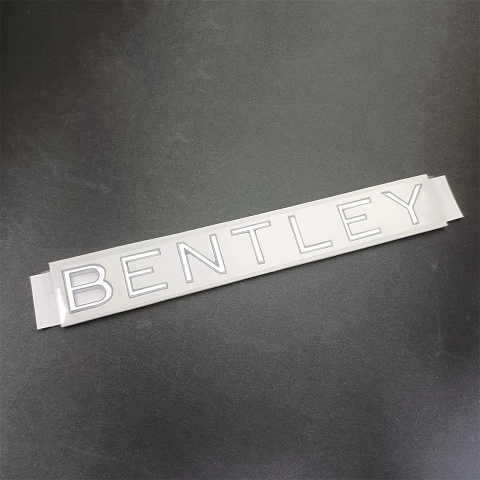 Emblema de guión trasero plateado Bentley Continental GT Flying Spur 3SA853675 Foto 2 de 4