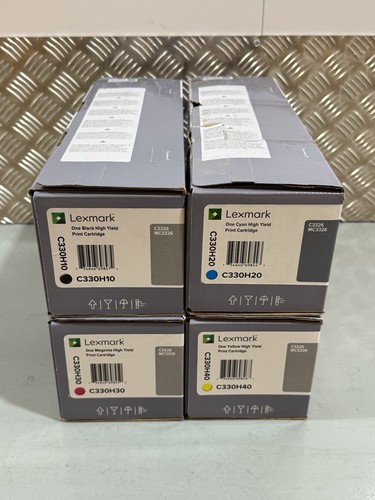 Genuine Lexmark C330H Toner Set Cyan Yellow Magenta Black Multi Set High Yield - 第 1/4 張圖片