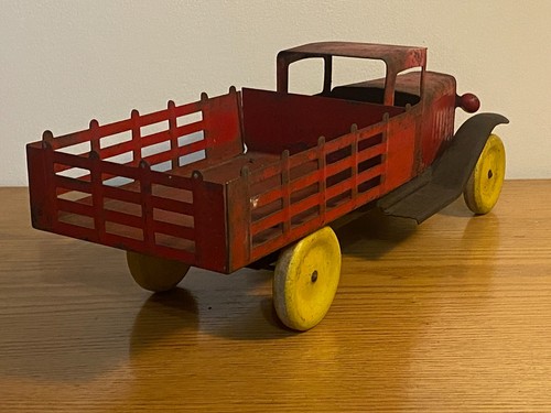 Wyandotte Toys Vintage Pressed Steel Toy Large Farm Stake Truck MA-19 - Bild 7 von 10