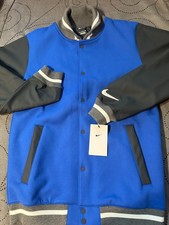 NIKE FOOTBALL LETTERMAN 493 BLUE  GRAY'S BOMBER JACKET SIZE XL MEN NWT 230.00
