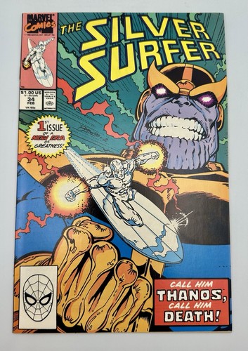 Marvel Comics - Silver Surfer #34 (1990) VG/B&B/CS - Picture 2 of 10