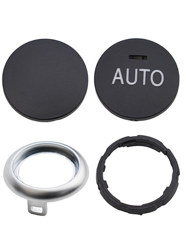 Control Button Knob Inner Interior Replacement Black+Silver Car Plastic - Picture 7 of 12