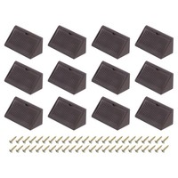 12Stk 90 Grad Kunststoffeckwinkel, 20X42X20Mm Regalwinkel Mit Schrauben, Braun