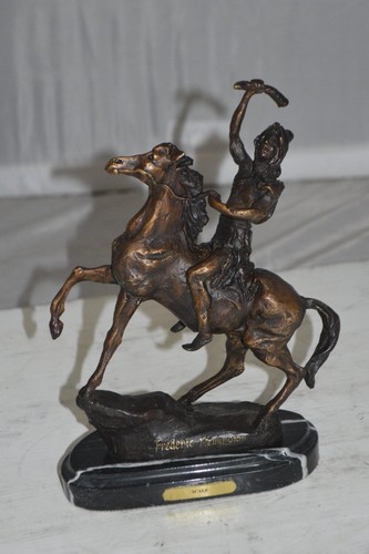 Scalp von Remington Bronzestatue - Größe: 3" L x 7" B x 10" H. - Bild 5 von 12